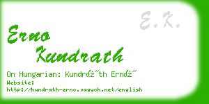 erno kundrath business card